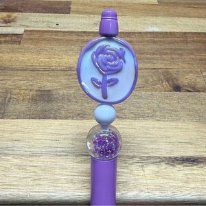 Purple Rose Beaded Pen